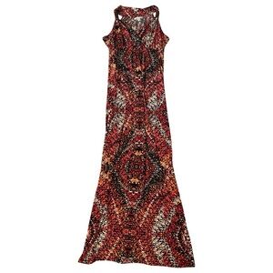 Boho Beaded Detail Sleeveless Maxi Dress Small
